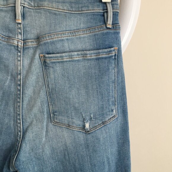 FRAME Denim 5 Pocket Overturn Wash Heritage Le Sylvie Slender Straight Jeans - Picture 11 of 12